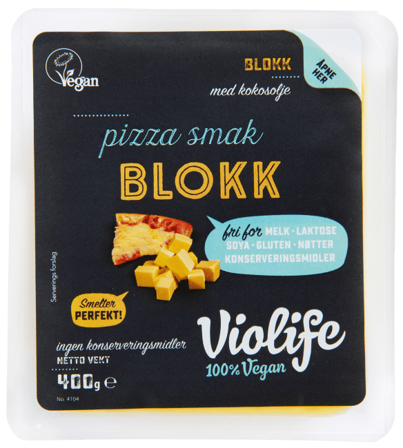 (Utgått) Violife blokk pizzasmak 400 g