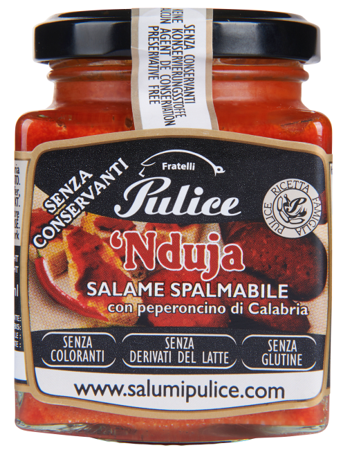 (Utgått) Salumi Pulice Nduja glass 190 g