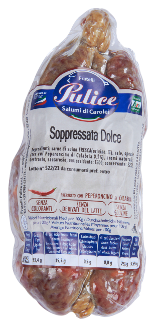 Salumi Pulice soppressata dolce ca 350 g