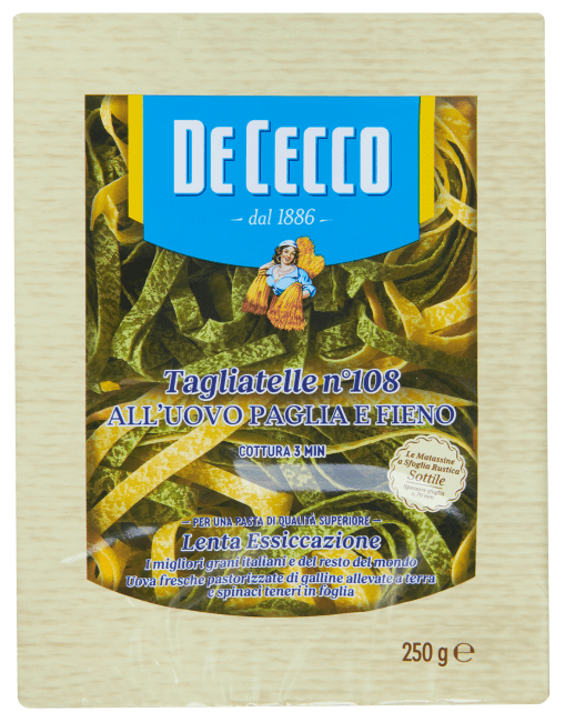 De Cecco eggpasta tagliatelle tofarget 250 g