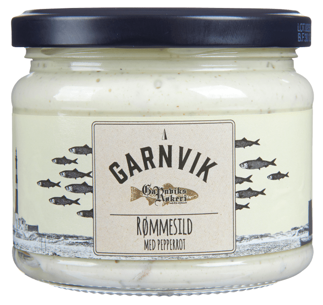 Garnviks Røkeri rømmesild m/pepperrot 300 g