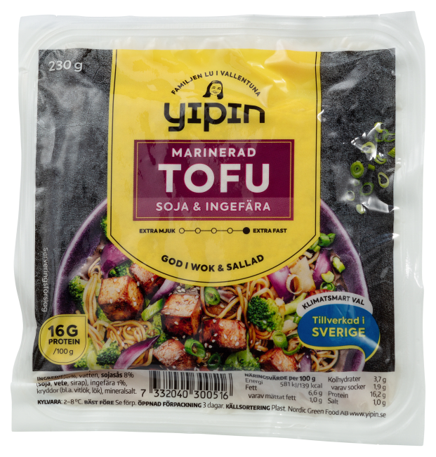 Yipin tofu soya & ingefær 230 g