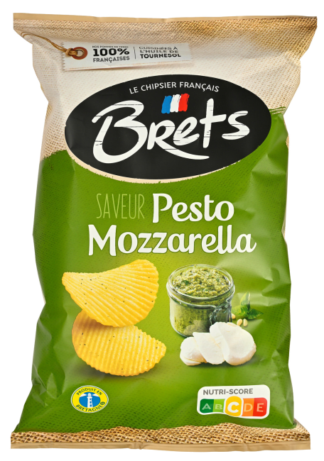 Brets potetchips m/pesto og mozzarella 125 g