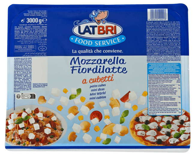 Mozzarella terninger 3 kg