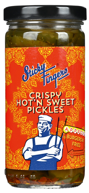 (Utgått) Sticky Fingers Hot'n Sweet Pickles 226 g