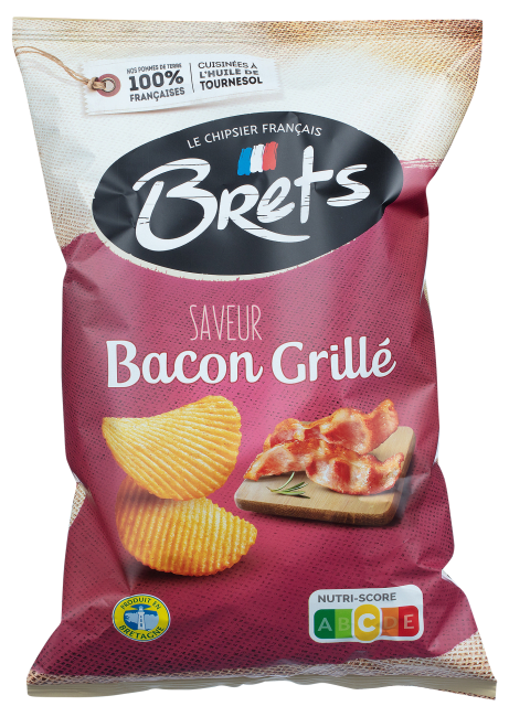 Brets potetchips m/grillet bacon 125 g
