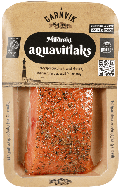 Garnvik mildrøkt aquavitlaks bit 200 g