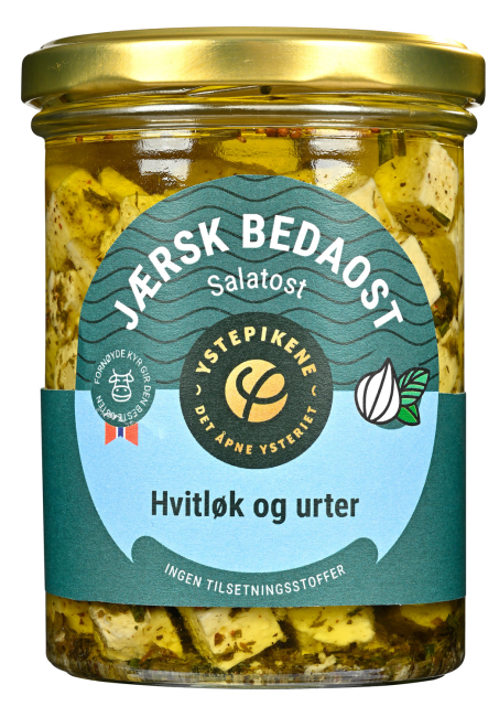 Ystepikene Jærsk Bedaost kvitløk & urter 378 g