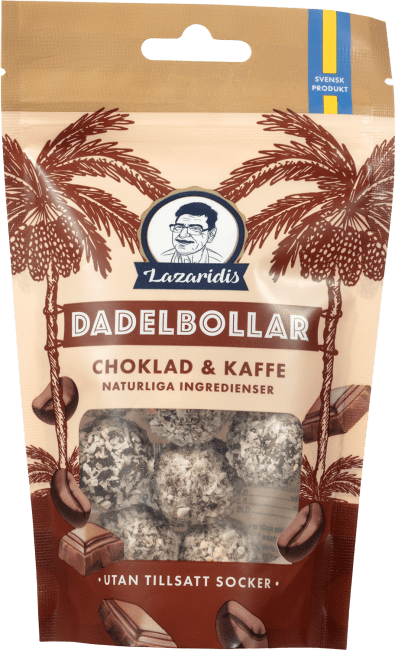 Lazaridis daddelkuler sjokolade og kaffe 90 g