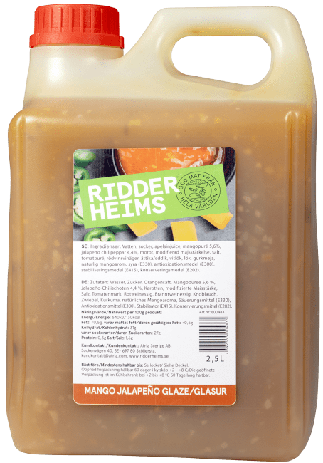Ridderheims mango jalapeño glaze 2,5 l