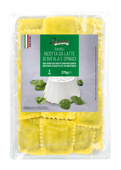 Bertagni ravioli ricotta & spinat frossen 375 g