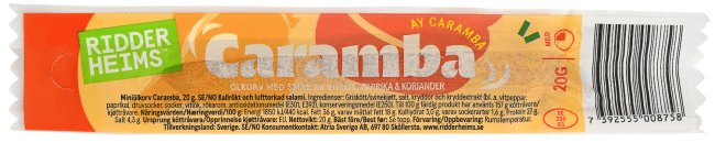 Ridderheims snackpølse mini caramba 20 g