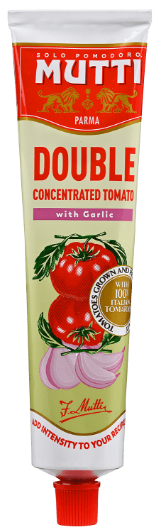 Mutti tomatpuré tube m/hvitløk 130 g