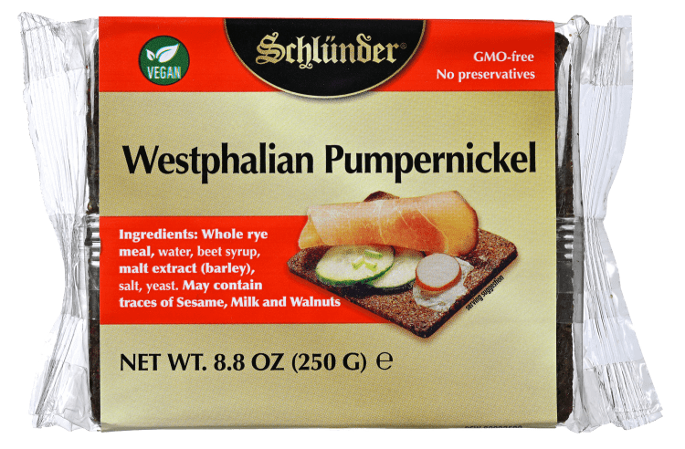 Schlunder pumpernickel firkantet 250 g