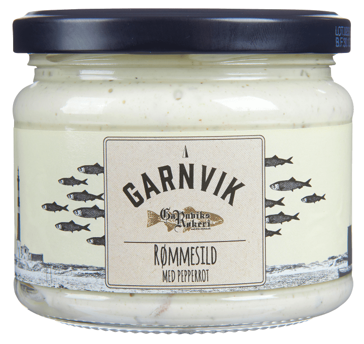 Garnviks Røkeri rømmesild m/pepperrot 300 g