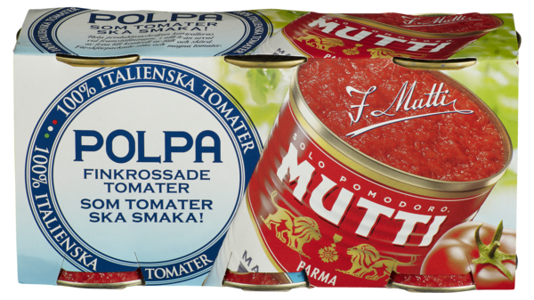 Mutti tomater finhakkede (polpa) 3x400 g