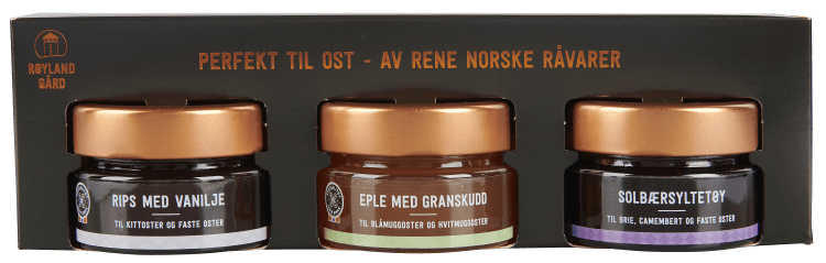 Røyland gavepakning til ost 3x70 g