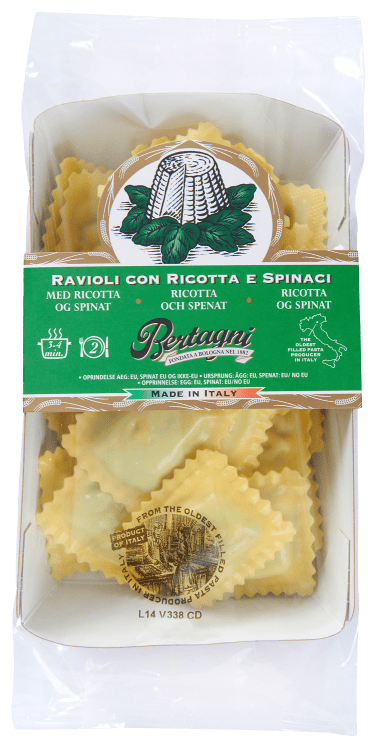 Bertagni ravioli m/ricotta & spinat 250 g