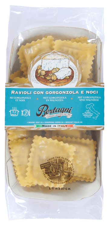 Bertagni ravioli m/gorgonzola og valnøtt 250 g