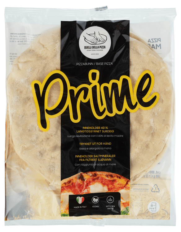 Pizzabunn surdeig Prime ø30 cm 250 g x 2 stk