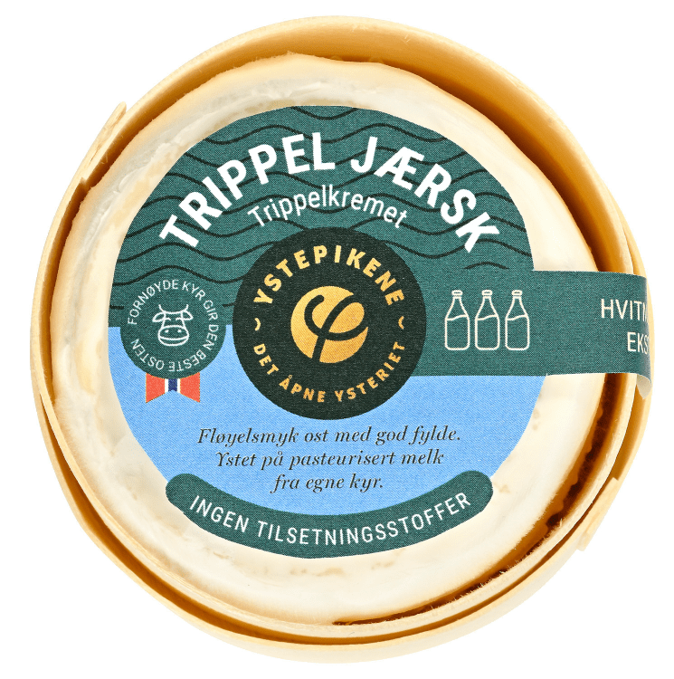 Ystepikene trippel Jærsk i eske 125 g