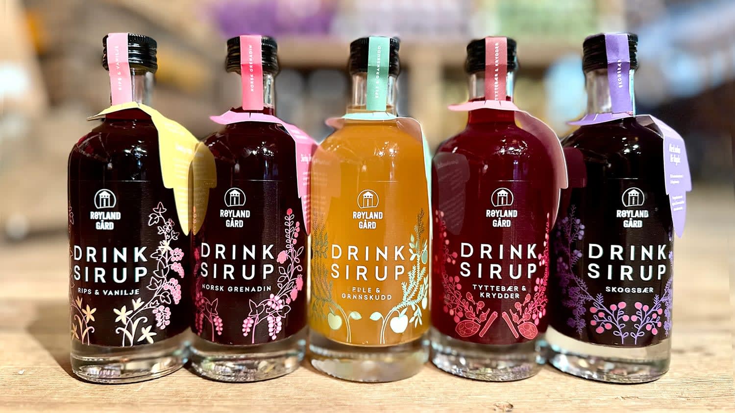 Nye drinksiruper fra Røyland Gård – naturens smaker i hver dråpe