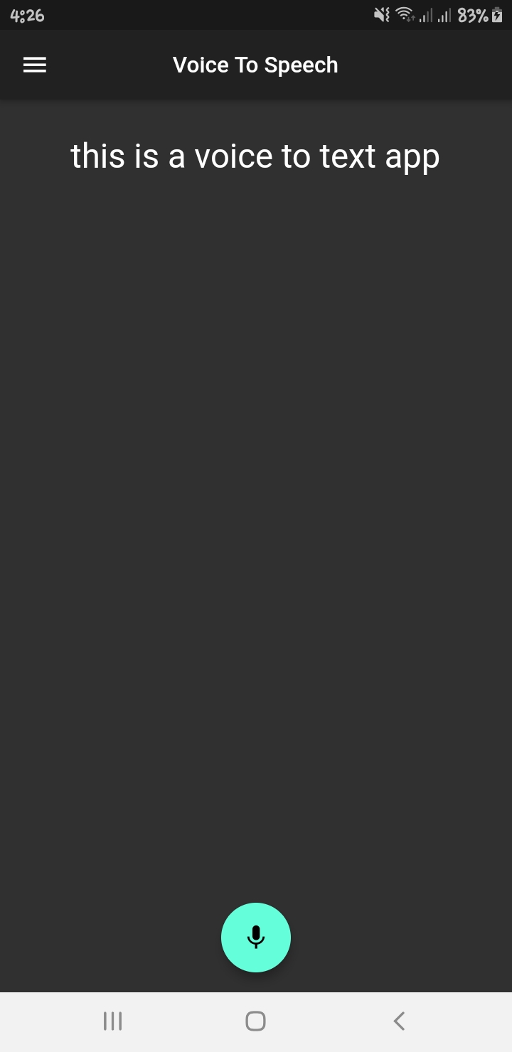 GitHub oluwatbi/VoiceToText Flutter app that convert speech to text