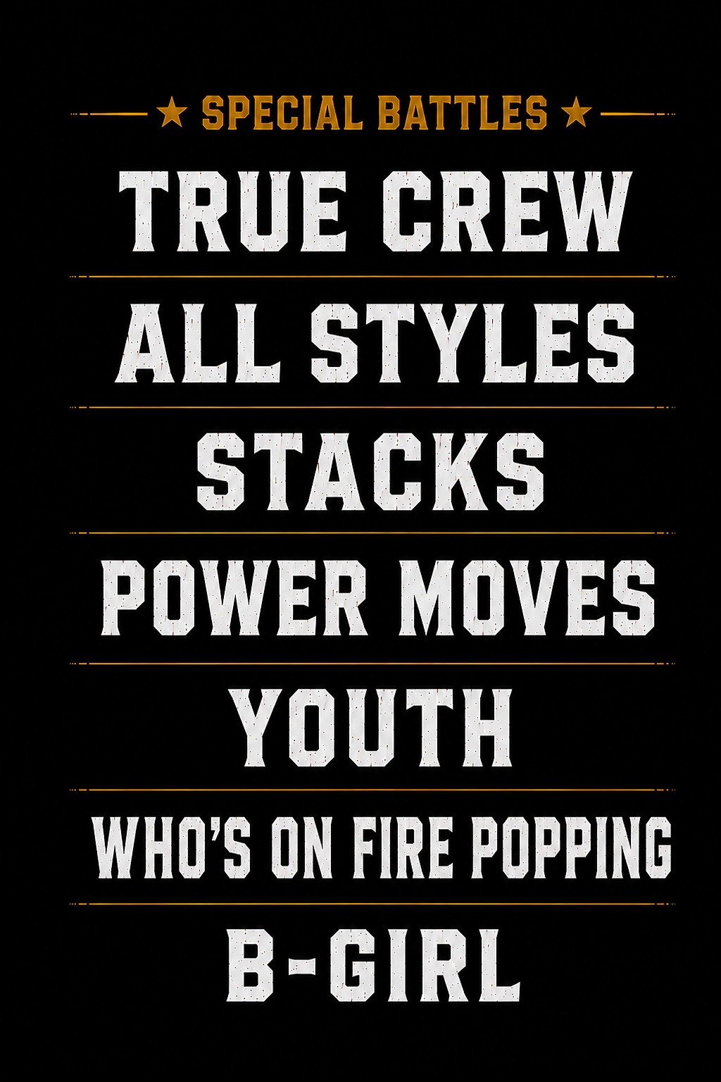 Style Elements Origins battles poster