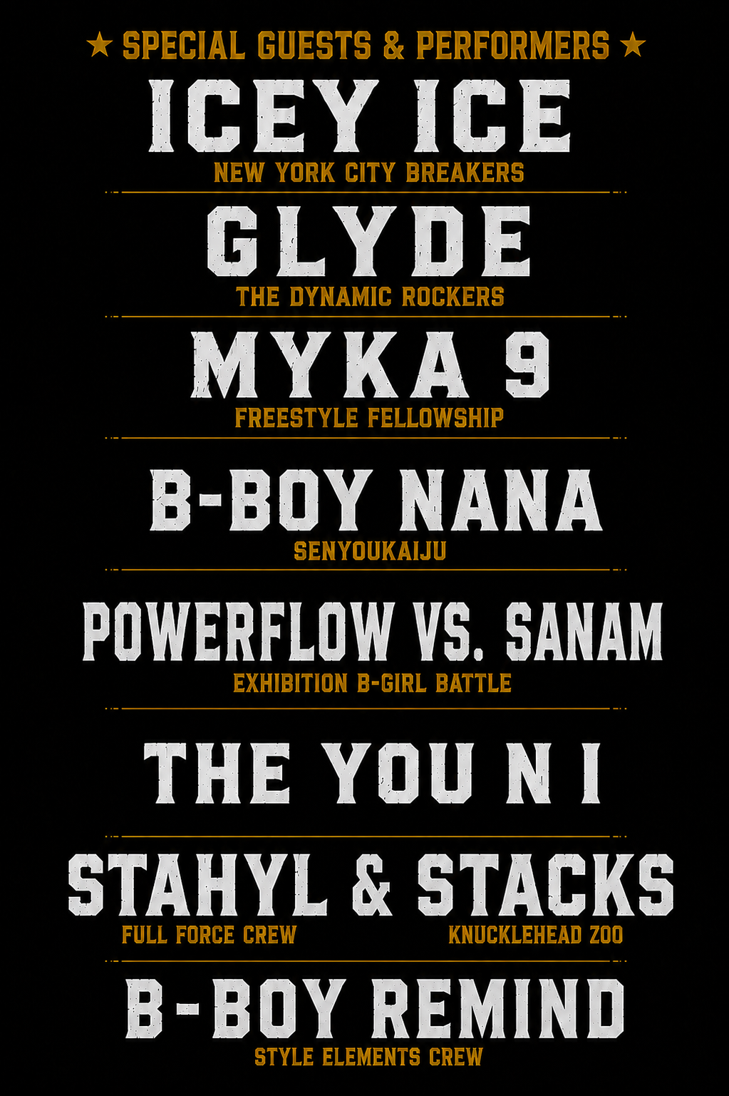 Style Elements Origins special guests and performers poster