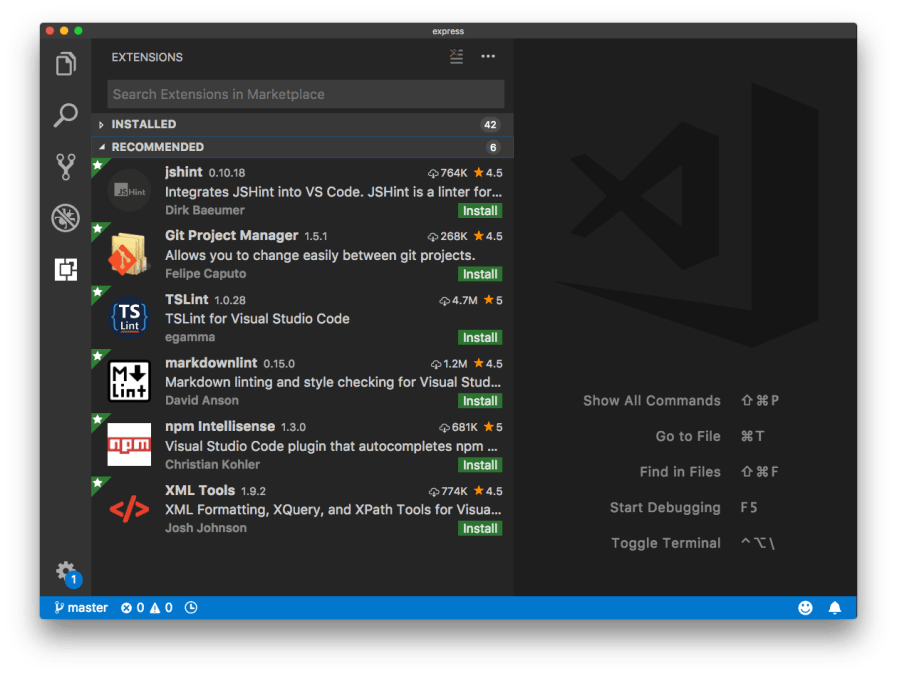 recommended visual studio code extensions