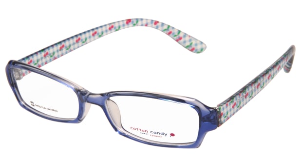 ＜Oh My Glasses TOKYO＞ 26％OFF！ 送料無料！コットンキャンディ Gemini-C5 メガネ（眼鏡） スクエア cotton-candy-Gemini-C5 ブルー 青 フルリム Cotton Candy 度付き 伊達メガネ 即日発送 レディース