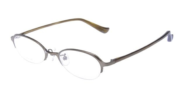 ＜Oh My Glasses TOKYO＞ 28％OFF！ 送料無料！家メガネ VB352-2-55 メガネ（眼鏡） スクエア ie-megane-VB352-2-55 ブラウン 茶 メタルフレーム ハーフリム ie megane 度付き 伊達メガネ 即日発送 ユニセックス