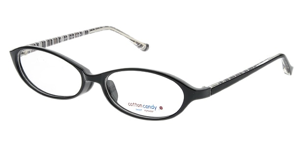 ＜Oh My Glasses TOKYO＞ 21％OFF！ 送料無料！コットンキャンディ Apple-1 メガネ（眼鏡） オーバル cotton-candy-apple-1 ブラック 黒 フルリム Cotton Candy 度付き 伊達メガネ 即日発送 レディース