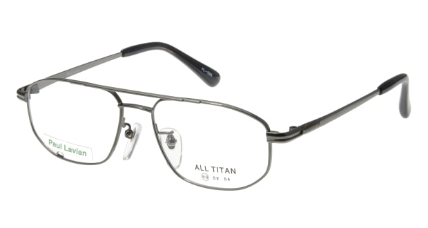 ＜Oh My Glasses TOKYO＞ 14％OFF！ 送料無料！ポールラビアン PL-927-C-6-52 メガネ（眼鏡） ウェリントン paul-lavian-pl-927-c-6-52 グレー 灰 メタルフレーム ハーフリム Paul Lavian 度付き 伊達メガネ 即日発送 メンズ