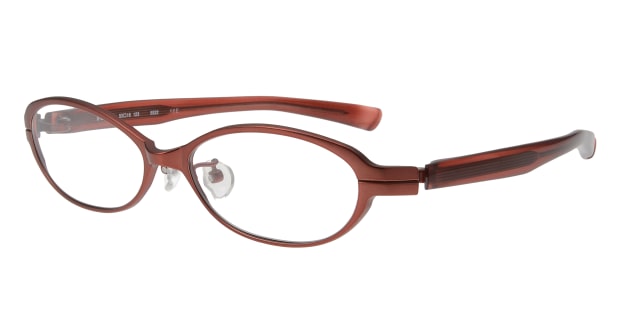 ＜Oh My Glasses TOKYO＞ 送料無料！家メガネレンズセット 50-008-53-2 メガネ（眼鏡） オーバル ie-megane-lensset-50-008-53-2 レッド 赤 メタルフレーム ハーフリム ie-megane-lensset 度付き 伊達メガネ 即日発送 レディース