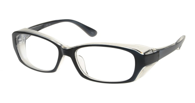 ＜Oh My Glasses TOKYO＞ 27％OFF！ 送料無料！花粉メガネ CVL-01L-3 Navy Lサイズ メガネ（眼鏡） スクエア kafun-megane-cvl-01l-3-navy ブルー 青 セルフレーム フルリム kafun megane 度付き 伊達メガネ 即日発送 ユニセックス