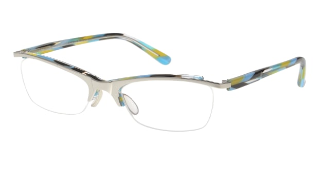 ＜Oh My Glasses TOKYO＞ 送料無料！家メガネレンズセット 50-005-52-2 メガネ（眼鏡） オーバル ie-megane-lensset-50-005-52-2 シルバー 銀 メタルフレーム フルリム ie-megane-lensset 度付き 伊達メガネ 即日発送 ユニセックス