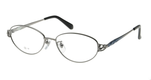 ＜Oh My Glasses TOKYO＞ 送料無料！家メガネレンズセット 50-005-52-2 メガネ（眼鏡） オーバル ie-megane-lensset-50-005-52-2 シルバー 銀 メタルフレーム フルリム ie-megane-lensset 度付き 伊達メガネ 即日発送 ユニセックス