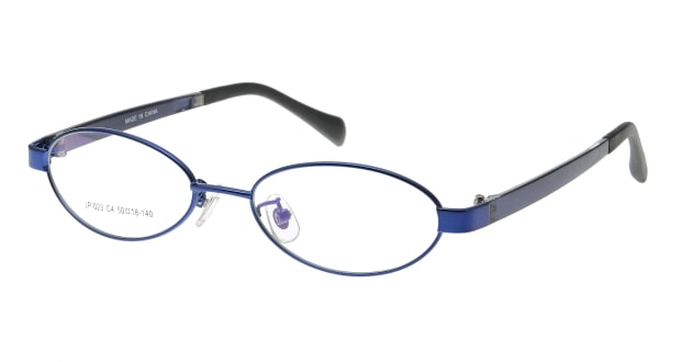 ＜Oh My Glasses TOKYO＞ 送料無料！家メガネレンズセット JP-023-4 メガネ（眼鏡） オーバル ie-megane-lensset-jp-023-4 ブルー 青 セルフレーム フルリム ie-megane-lensset 度付き 伊達メガネ 即日発送 ユニセックス