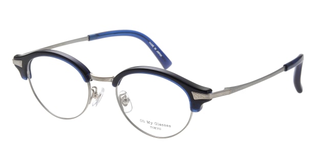 ＜Oh My Glasses TOKYO＞ 30％OFF！ 送料無料！Oh My Glasses TOKYO ジュリアン omg-066-4-47 メガネ（眼鏡） ウェリントン oh-my-glasses-tokyo-omg-066-4-47 ブルー 青 メタルフレーム フルリム Oh My Glasses TOKYO 度付き 伊達メガネ 即日発送 ユニセックス