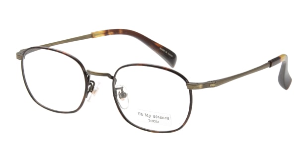 ＜Oh My Glasses TOKYO＞ 30％OFF！ 送料無料！Oh My Glasses TOKYO クリス omg-069-2-48 メガネ（眼鏡） ウェリントン oh-my-glasses-tokyo-omg-069-2-47 べっ甲柄 メタルフレーム フルリム Oh My Glasses TOKYO 度付き 伊達メガネ 即日発送 ユニセックス