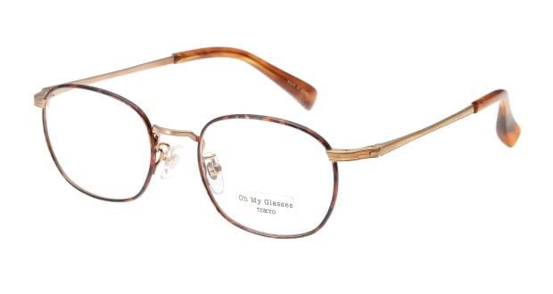 ＜Oh My Glasses TOKYO＞ 30％OFF！ 送料無料！Oh My Glasses TOKYO クリス omg-069-3-48 メガネ（眼鏡） ウェリントン oh-my-glasses-tokyo-omg-069-3-47 べっ甲柄 メタルフレーム フルリム Oh My Glasses TOKYO 度付き 伊達メガネ 即日発送 ユニセックス