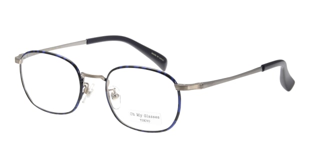 ＜Oh My Glasses TOKYO＞ 30％OFF！ 送料無料！Oh My Glasses TOKYO クリス omg-069-4-48 メガネ（眼鏡） ウェリントン oh-my-glasses-tokyo-omg-069-4-47 ブルー 青 メタルフレーム フルリム Oh My Glasses TOKYO 度付き 伊達メガネ 即日発送 ユニセックス