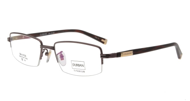ダーバン dn-9150-c-3-br [メタル/鯖江産/ハーフリム/スクエア] ｜メガネのオーマイグラス(めがね・眼鏡) | メガネ通販