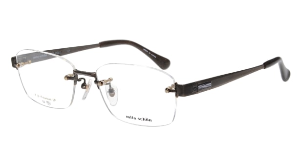 ミラショーン MS-3522-C-2-BR-55 [メタル/鯖江産/縁なし/ウェリントン] ｜メガネのオーマイグラス(めがね・眼鏡) | メガネ通販