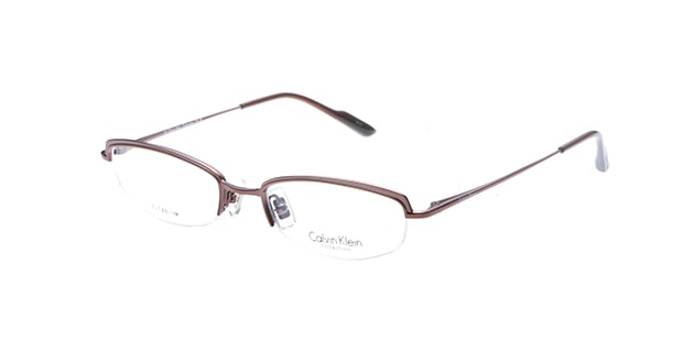 ＜Oh My Glasses TOKYO＞ 29％OFF！ 送料無料！カルバンクライン CK574-088 メガネ（眼鏡） スクエア calvinklein-ck574-088-1 ブラウン 茶 メタルフレーム ハーフリム CALVIN KLEIN/ck 度付き 伊達メガネ 即日発送 ユニセックス