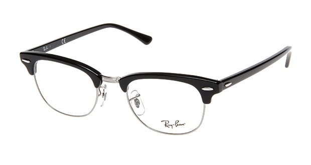 ＜Oh My Glasses TOKYO＞ 20％OFF！ 送料無料！レイバン CLUBMASTER RX5154-2000-49 メガネ（眼鏡） ウェリントン rayban-RX5154-2000-49-1 ブラック 黒 セルフレーム フルリム Ray-Ban 度付き 伊達メガネ 即日発送 ユニセックス