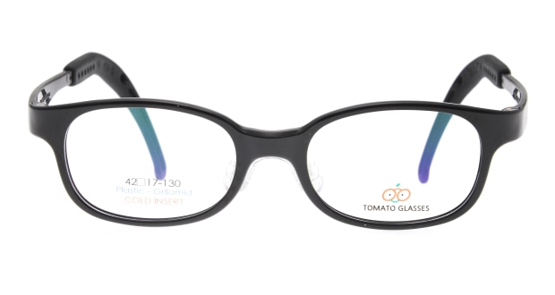 トマトグラッシーズ kids TKDC 7-BLK/BLK-42 [黒縁/ウェリントン