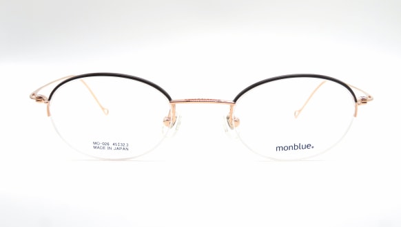 モンブルー MO-026-2-45 [メタル/鯖江産/ハーフリム/オーバル] ｜メガネのオーマイグラス(めがね・眼鏡) | メガネ通販