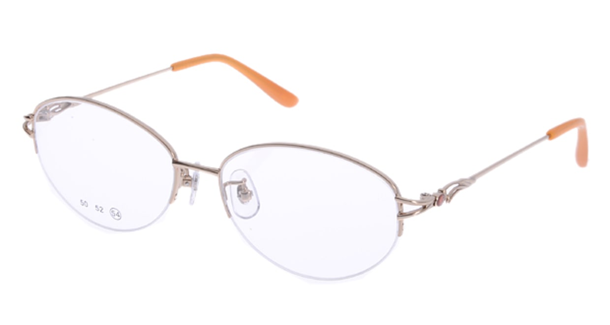 家メガネ RLH2025-1-54 [メタル/ハーフリム/オーバル/安い/ゴールド] 